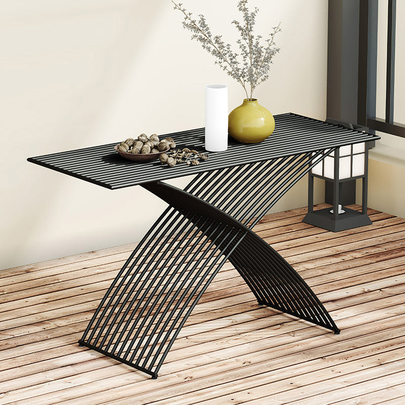 Industrial Metal Dining Set No Natural Variation Water Resistant Dining Table
