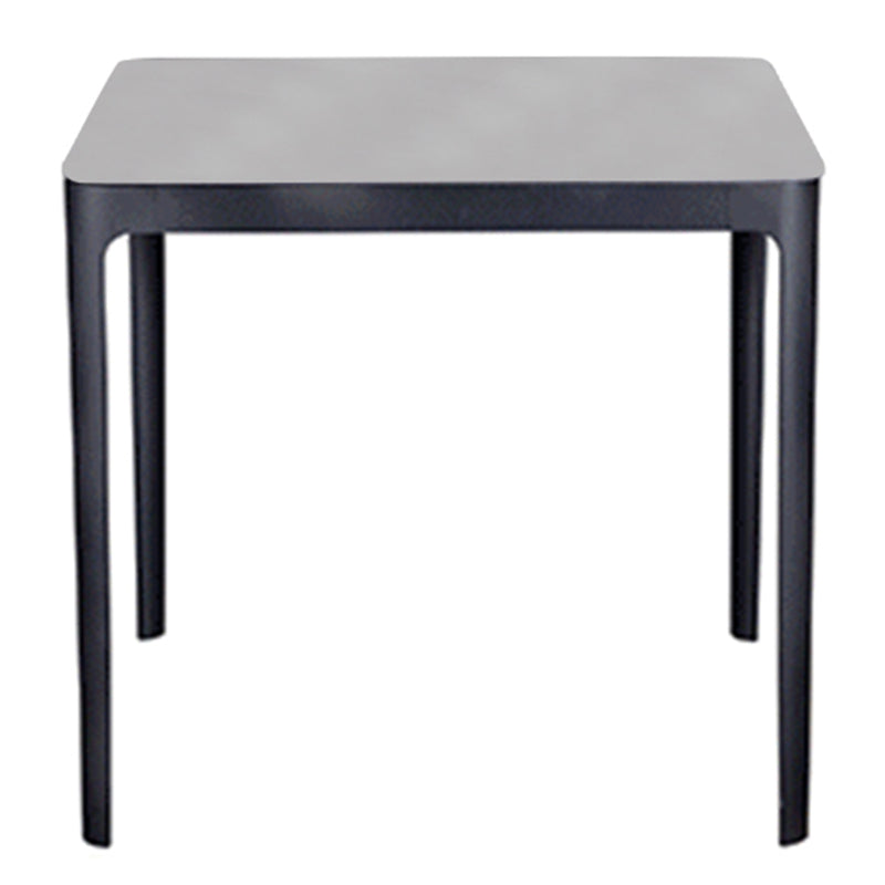 Industrial Scratch Resistant Dining Set Gray Metal Dining Table