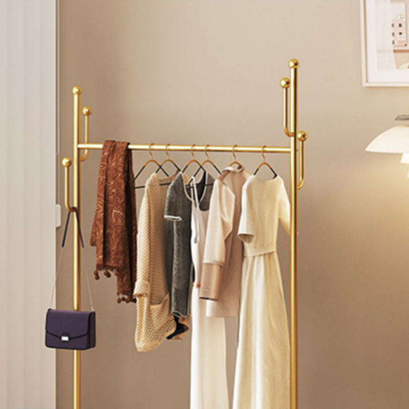 Luxury Metallic Coat Hanger Hooks Design Free Standing Coat Rack for Living Room