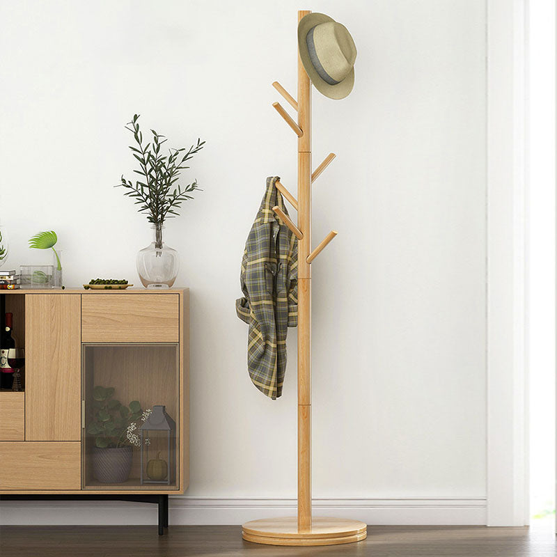 Wooden Entry Coat Rack Modern Style Simple Household Floor Coat Rack