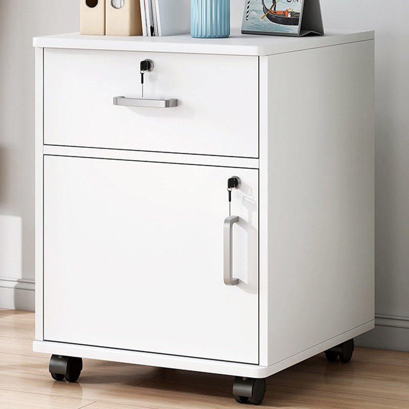 Locking File Cabinet Wood Modern Vertical File Cabinet with Drawers