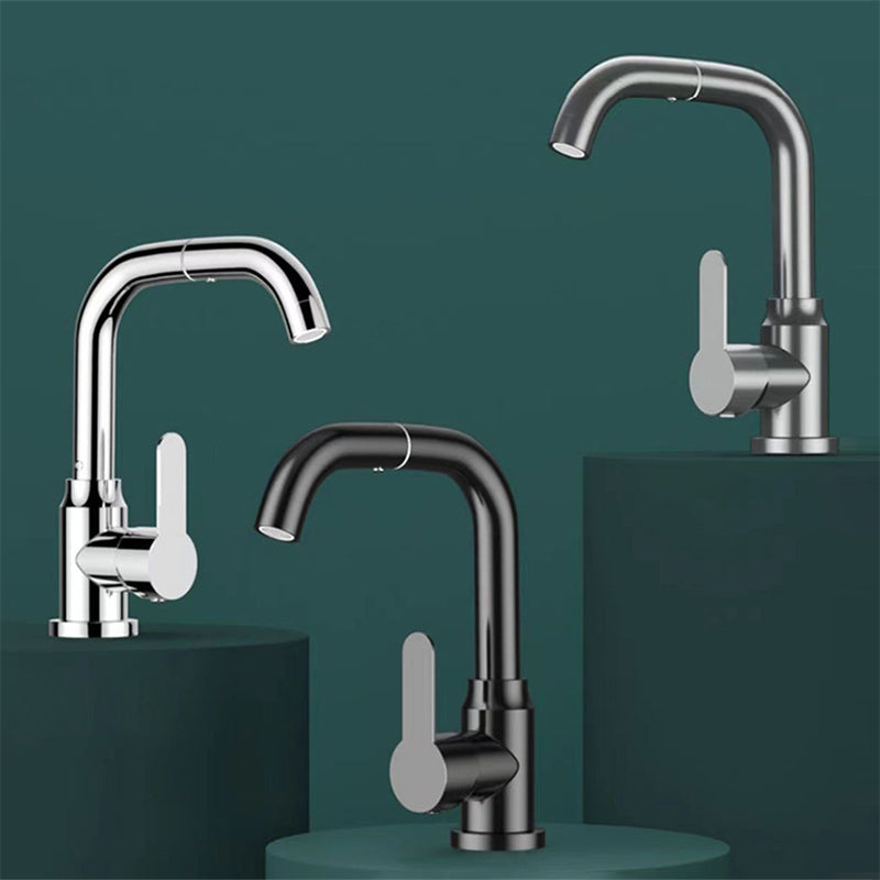 Modern Vessel Sink Bathroom Faucet Brass Lever Swivel Spout Vessel Faucet