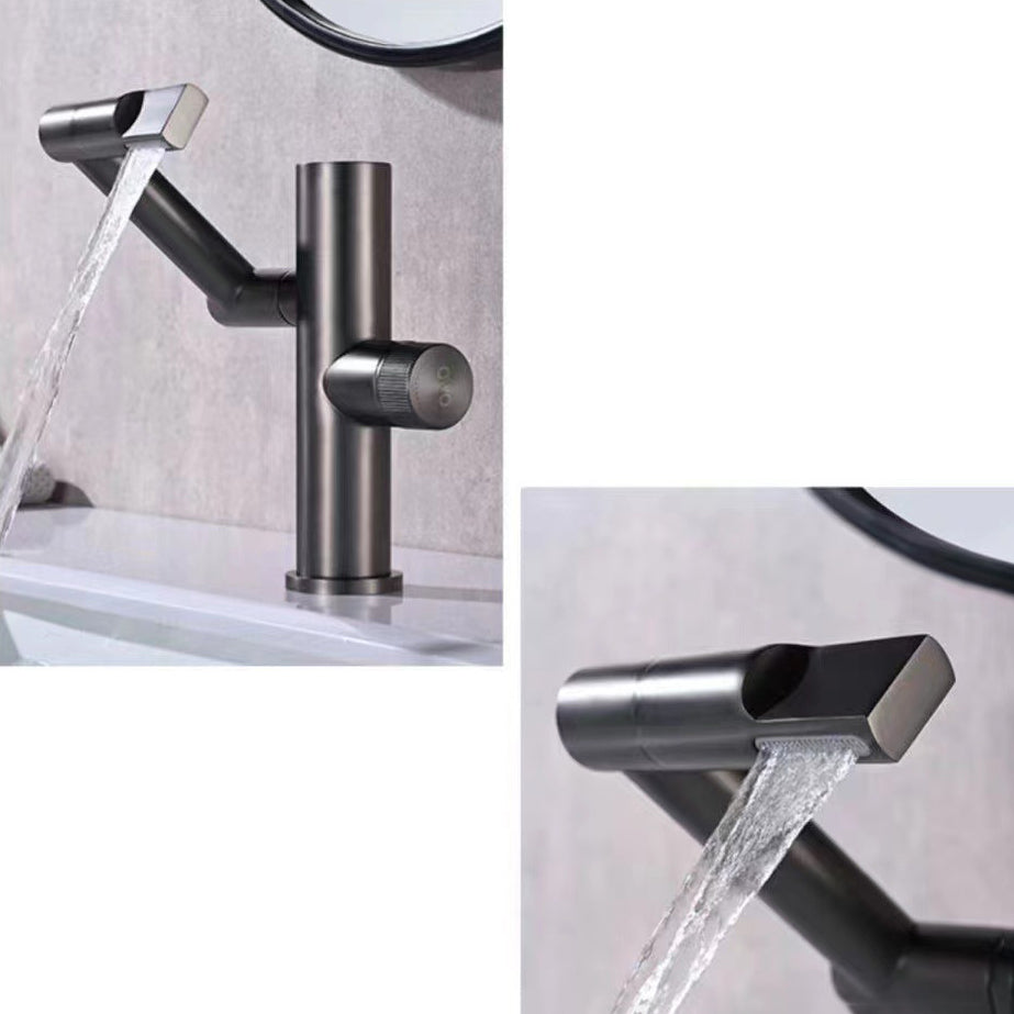 Modern Vessel Sink Faucet Copper 1-Handle Low Arc Vessel Faucet for Bathroom