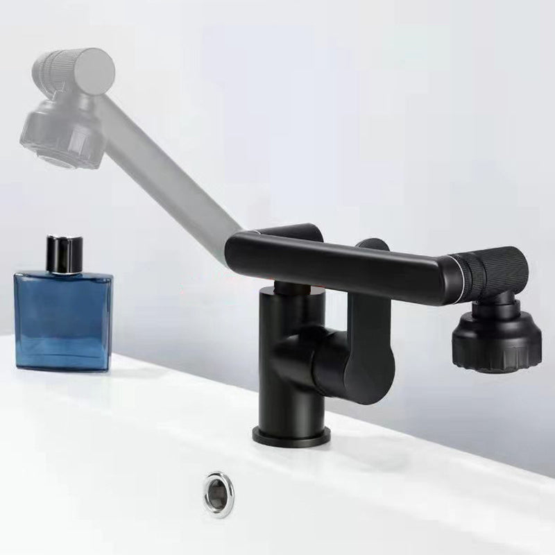 Modern Vessel Sink Faucet Stainless Steel Lever Handles Swivel Spout Vessel Faucet