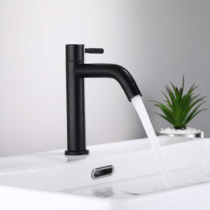 Industrial Vessel Faucet Stainless Steel Lever Handle Bathroom Faucet