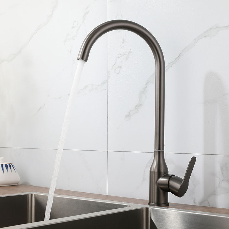 Contemporary Pull down Single Handle Standard Kitchen Faucet High Arch Water Filler