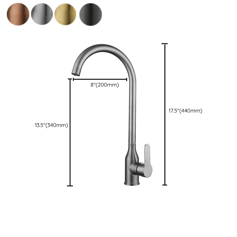 Contemporary Pull down Single Handle Standard Kitchen Faucet High Arch Water Filler