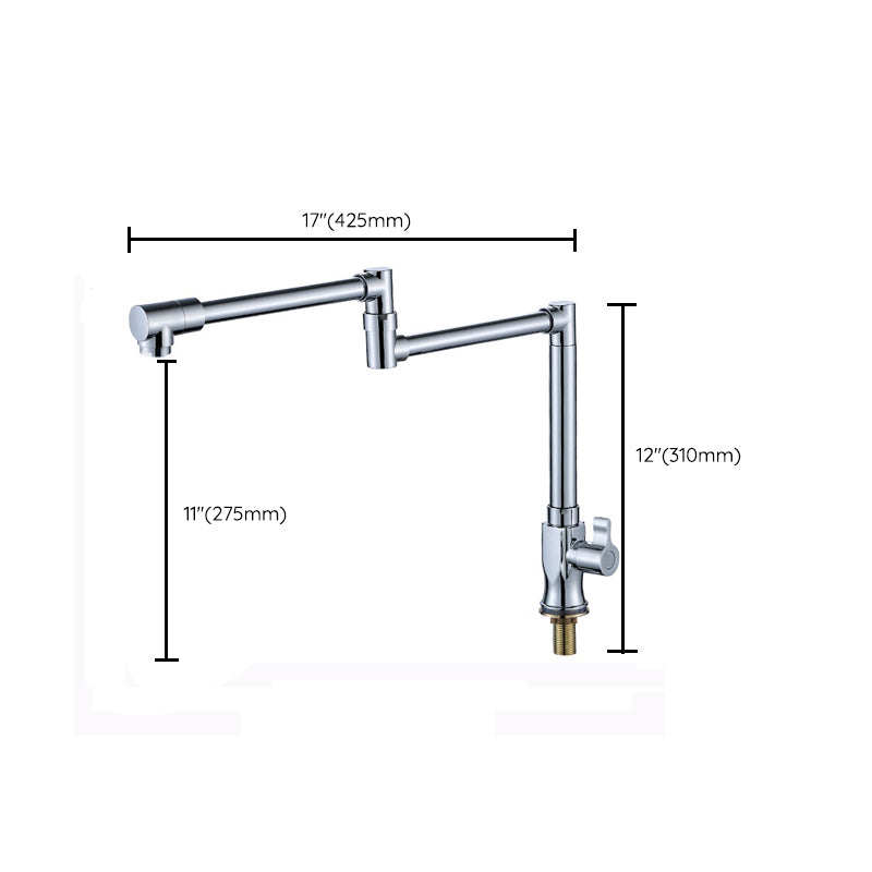 Modern Faucet 1-Handle 1-Hole Brass Single Level Low Profile Pot Filler Kitchen Faucet