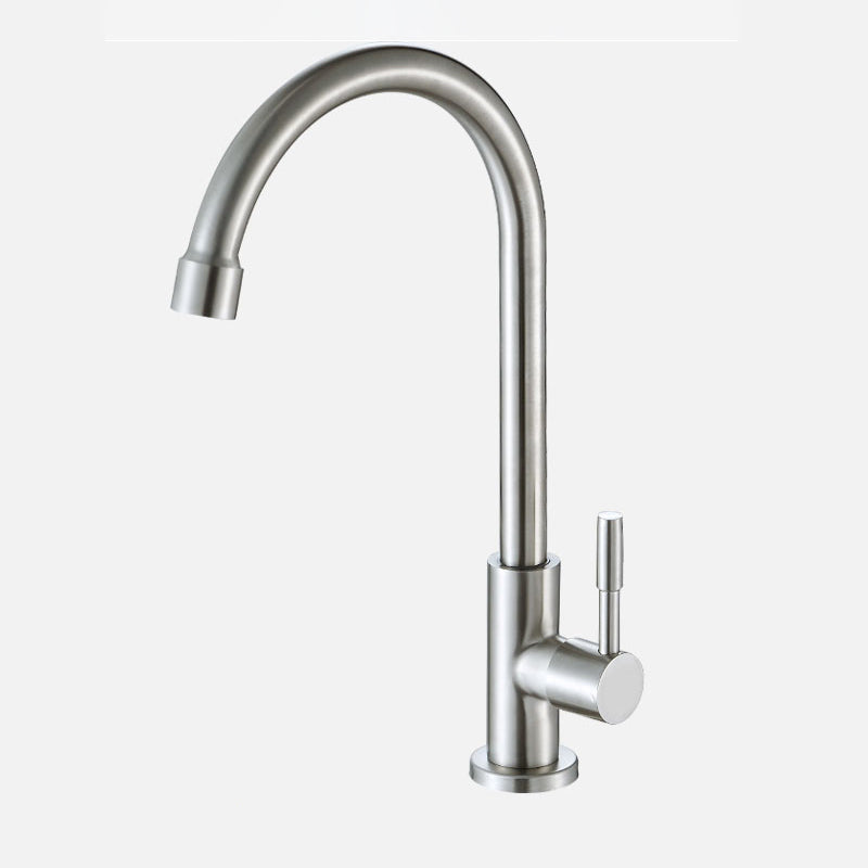 Modern Pull down Single Rotary Switch Kitchen Faucet High Arch Water Filler