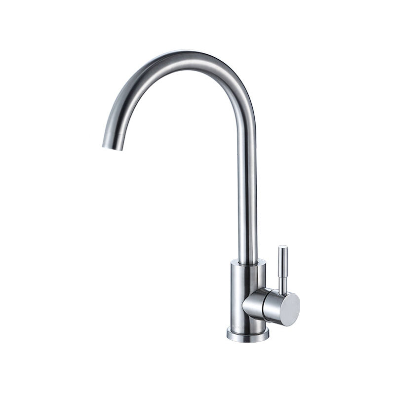 Modern Pull down Single Rotary Switch Kitchen Faucet High Arch Water Filler