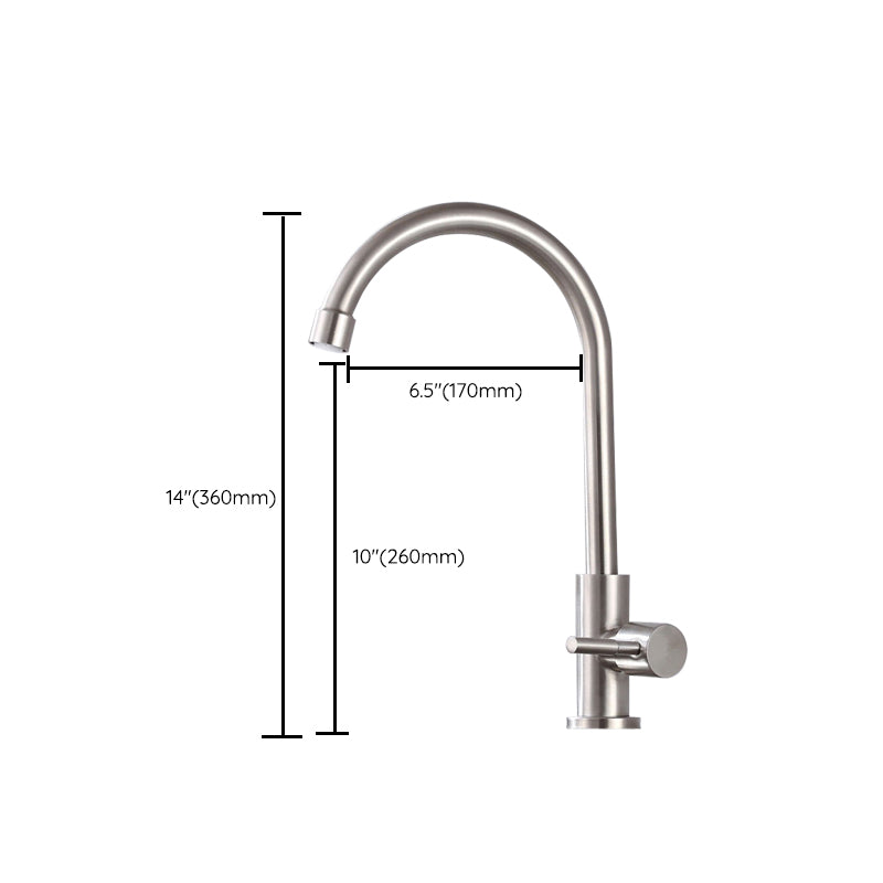 Modern Pull down Single Rotary Switch Kitchen Faucet High Arch Water Filler