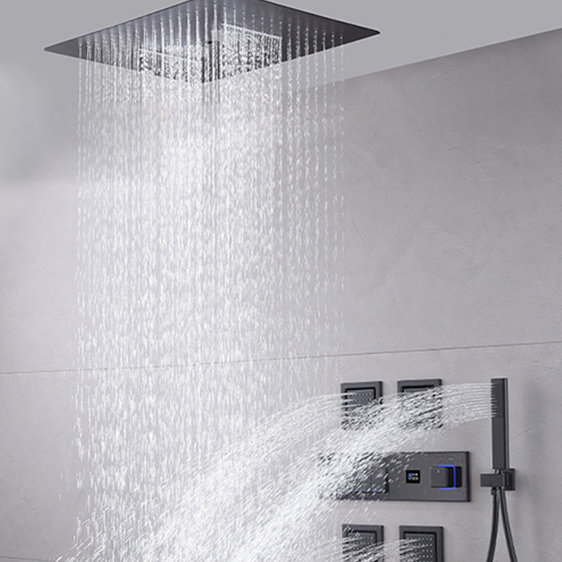 Shower Set All Copper into The Wall Concealed Digital Display Shower Set