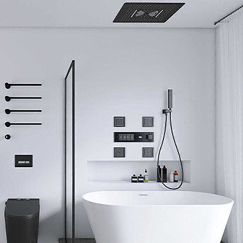 Shower Set All Copper into The Wall Concealed Digital Display Shower Set