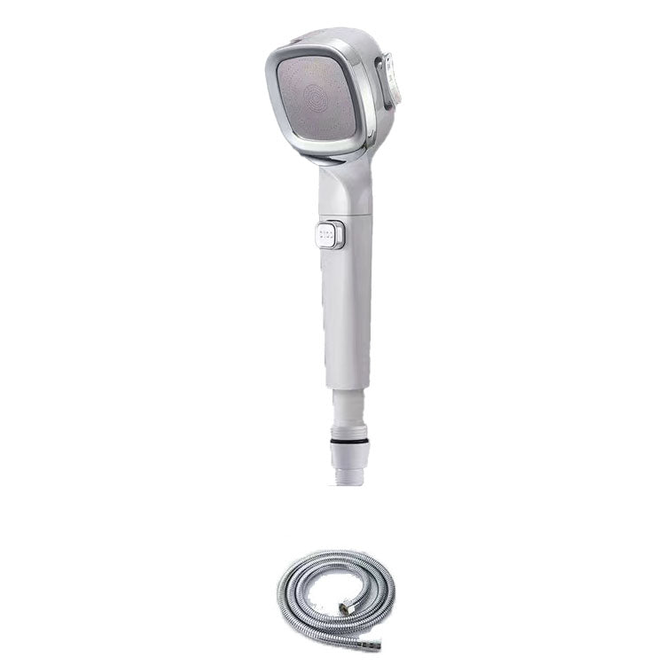 4-Setting Pressurized Shower One-button Water-stop Hand-held Shower Head