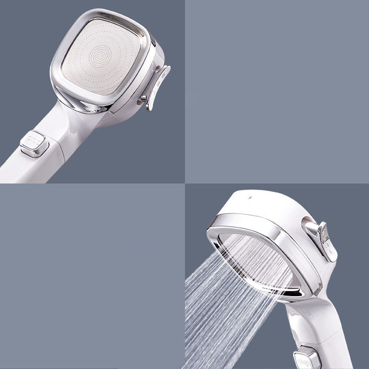 4-Setting Pressurized Shower One-button Water-stop Hand-held Shower Head