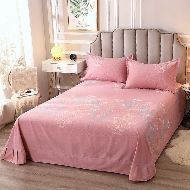 1 Piece Sheet Printing Cotton Non-Pilling Breathable Bed Sheet