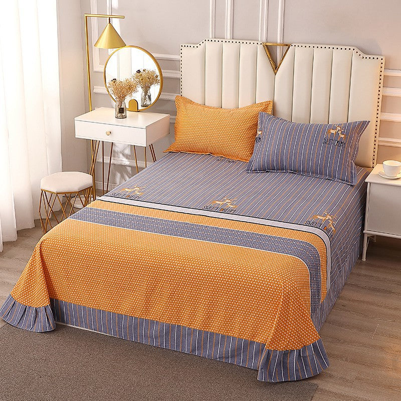 1 Piece Sheet Printing Cotton Non-Pilling Breathable Bed Sheet