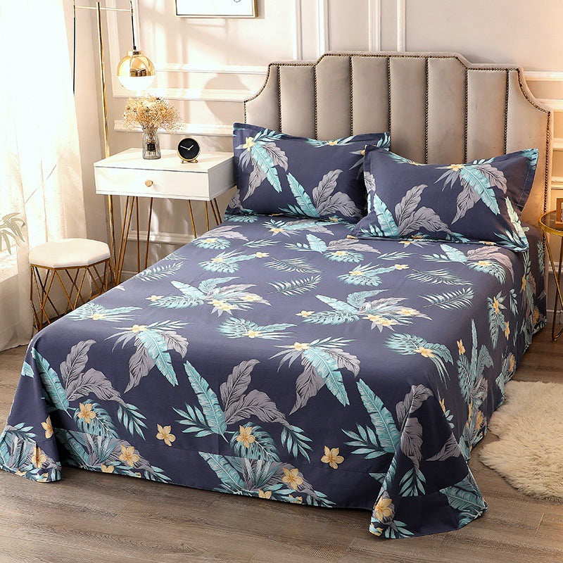 1 Piece Sheet Printing Cotton Non-Pilling Breathable Bed Sheet