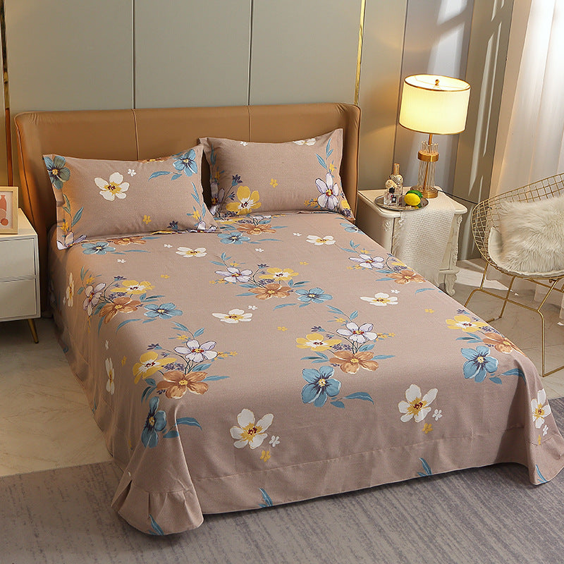 1 Piece Sheet Printing Cotton Non-Pilling Breathable Bed Sheet
