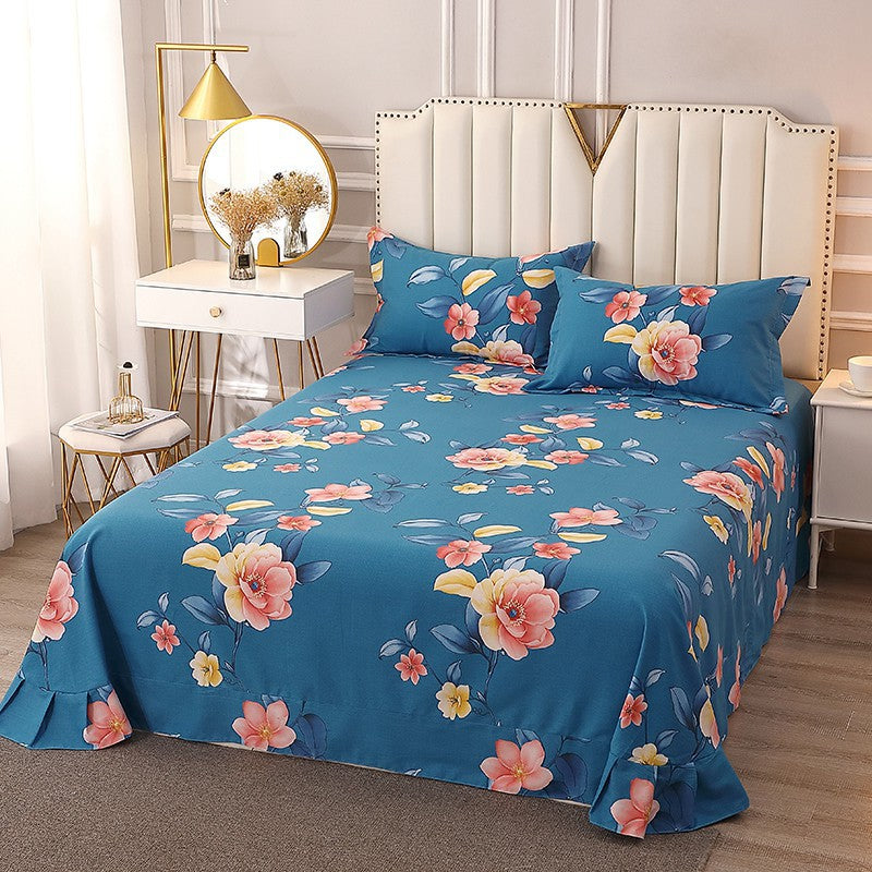 1 Piece Sheet Printing Cotton Non-Pilling Breathable Bed Sheet