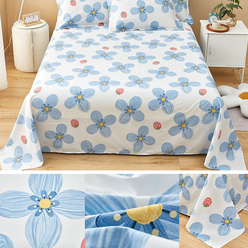Cotton Bed Sheet Printing Breathable Non-Pilling Fade Resistant 1 Piece Sheet