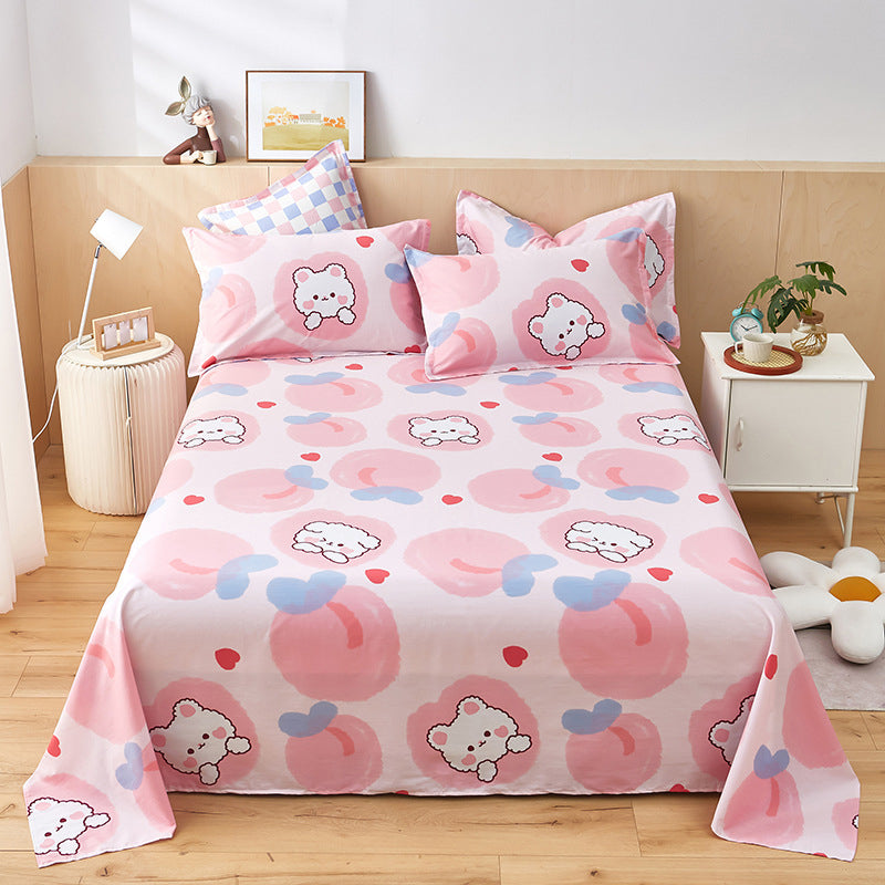 Cotton Bed Sheet Printing Breathable Non-Pilling Fade Resistant 1 Piece Sheet