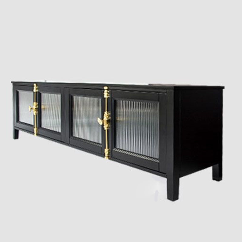 Modern Metal TV Media Stand Enclosed Storage TV Console for Living Room