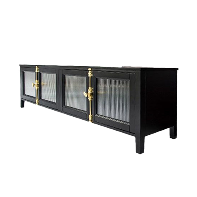 Modern Metal TV Media Stand Enclosed Storage TV Console for Living Room