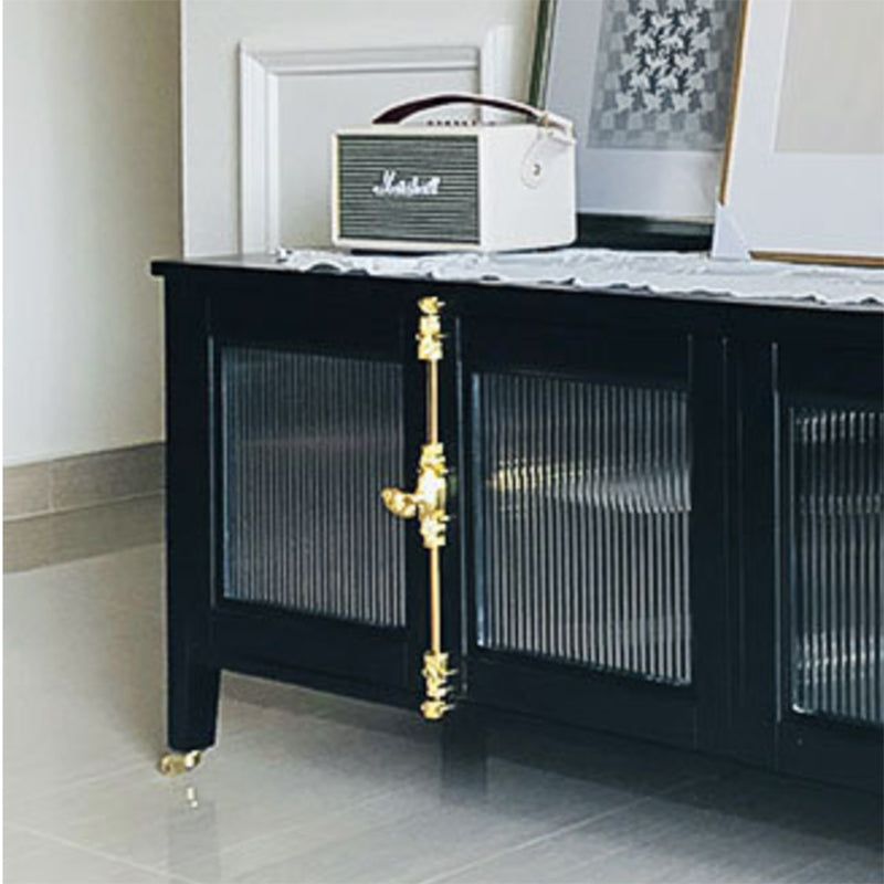 Modern Metal TV Media Stand Enclosed Storage TV Console for Living Room