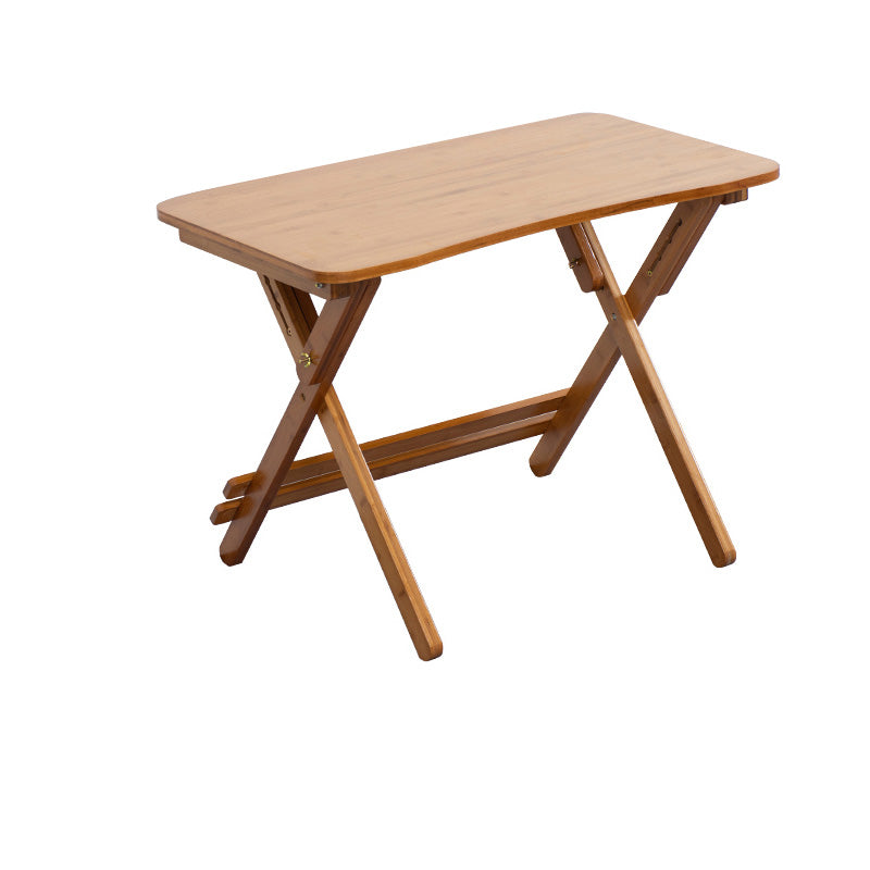 Natural Color Bamboo Writing Desk School Family Children Liftable Folding Study Table