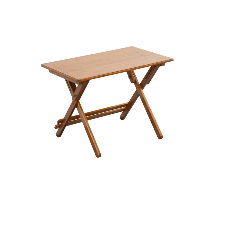 Natural Color Bamboo Writing Desk School Family Children Liftable Folding Study Table