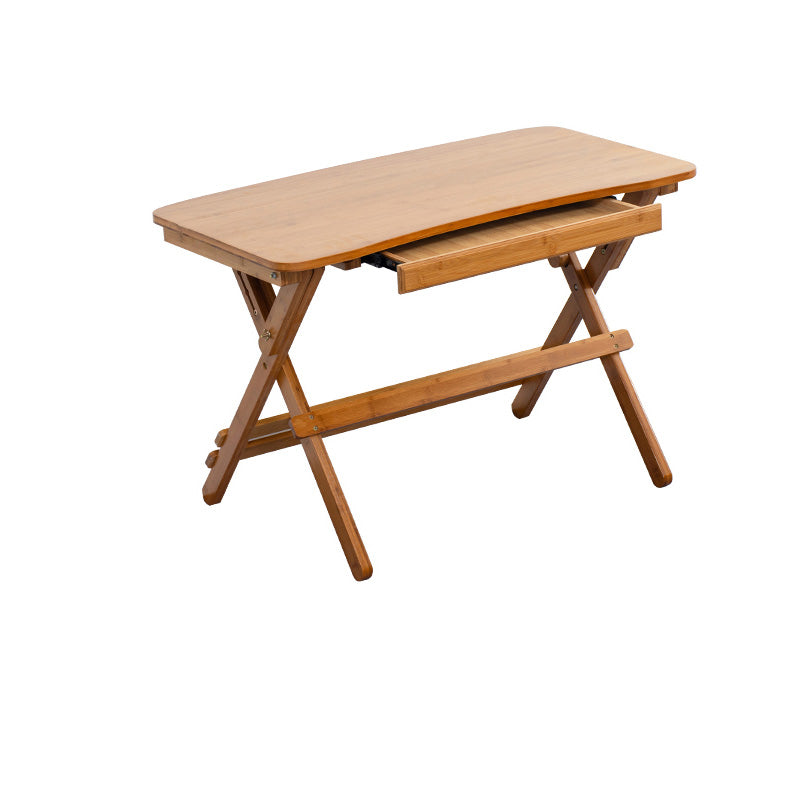 Natural Color Bamboo Writing Desk School Family Children Liftable Folding Study Table