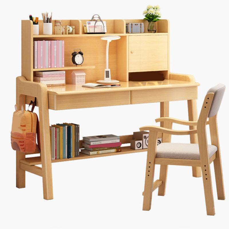 Wooden Writing Desk School Home Children's Adjustable Study Table