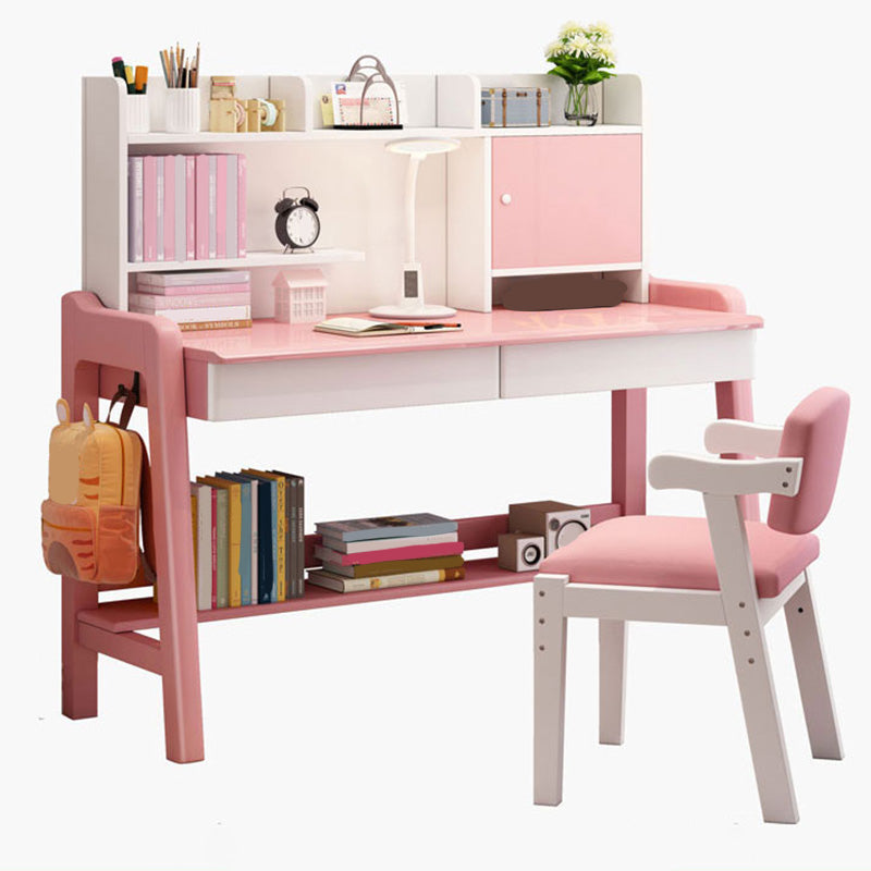 Wooden Writing Desk School Home Children's Adjustable Study Table