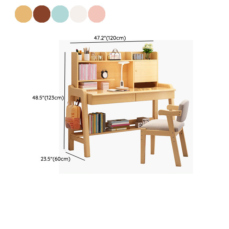 Wooden Writing Desk School Home Children's Adjustable Study Table