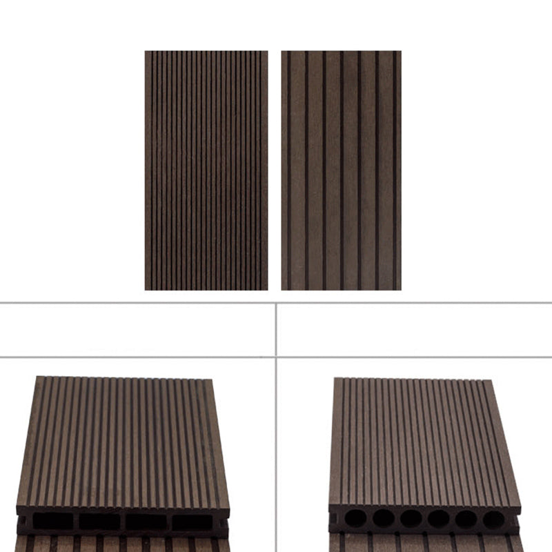 Outdoor Wooden Decking Tiles Waterproof Striped Pattern Flooring Board