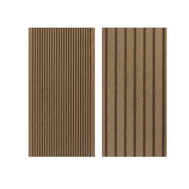 Outdoor Wooden Decking Tiles Waterproof Striped Pattern Flooring Board