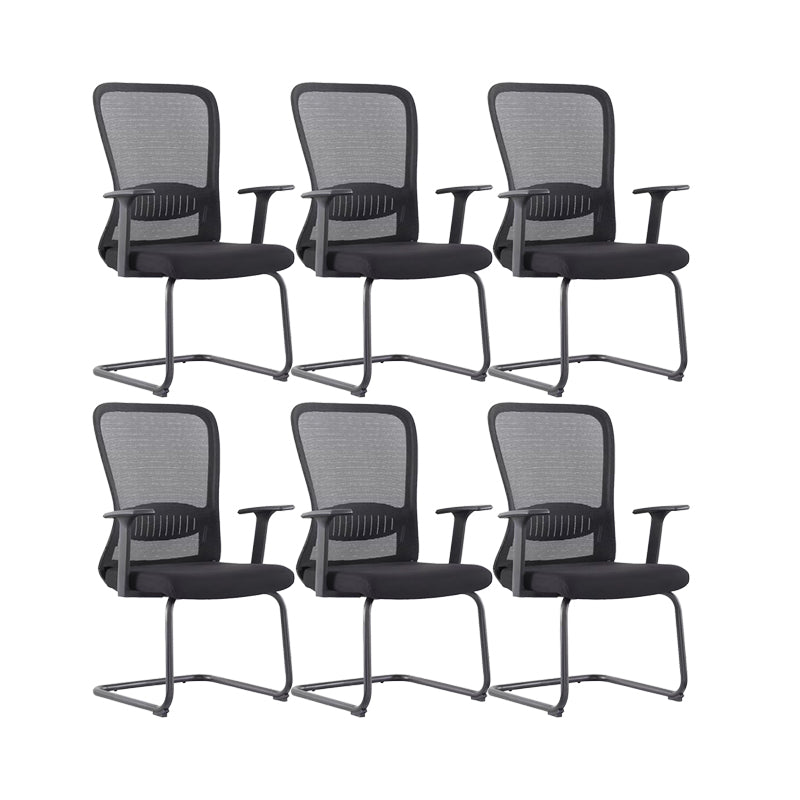 Adjustable Seat Height Arm Chair Contemporary Metal Office Chair