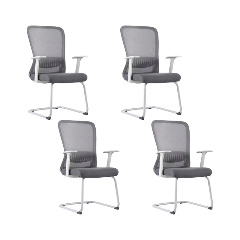 Adjustable Seat Height Arm Chair Contemporary Metal Office Chair