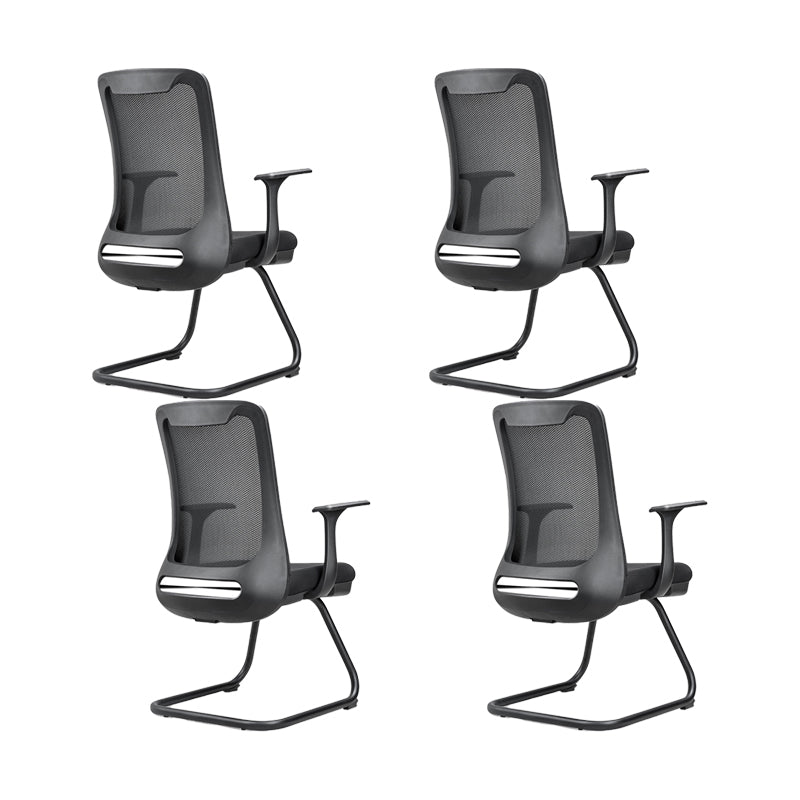 Modern Office Chair Fixed Arms Upholstered No Distressing Chair