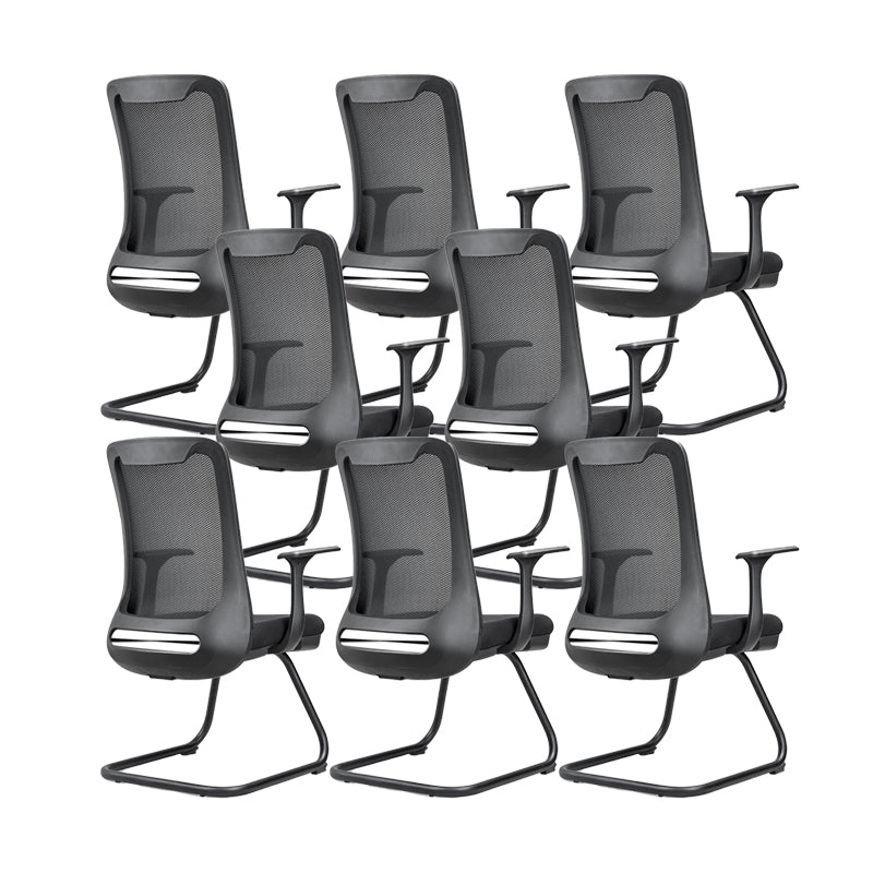 Modern Office Chair Fixed Arms Upholstered No Distressing Chair