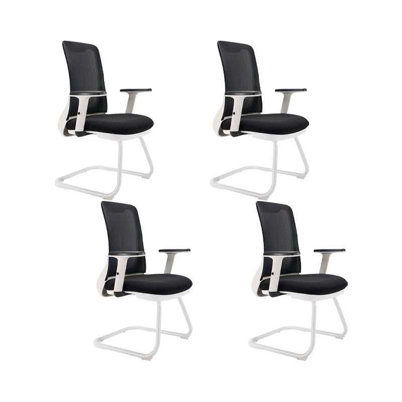 Modern Office Chair Fixed Arms Upholstered No Distressing Chair