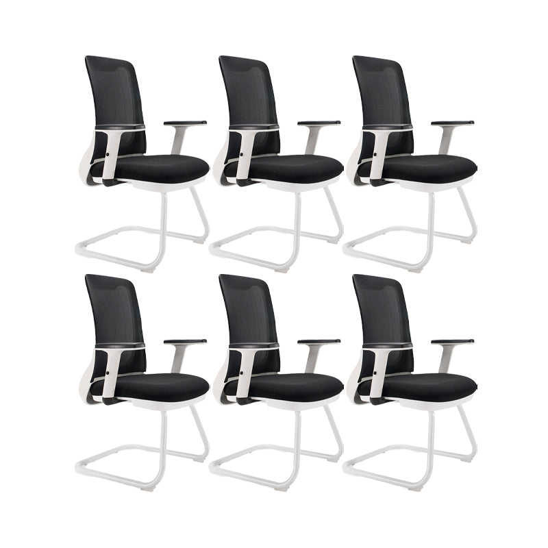 Modern Office Chair Fixed Arms Upholstered No Distressing Chair