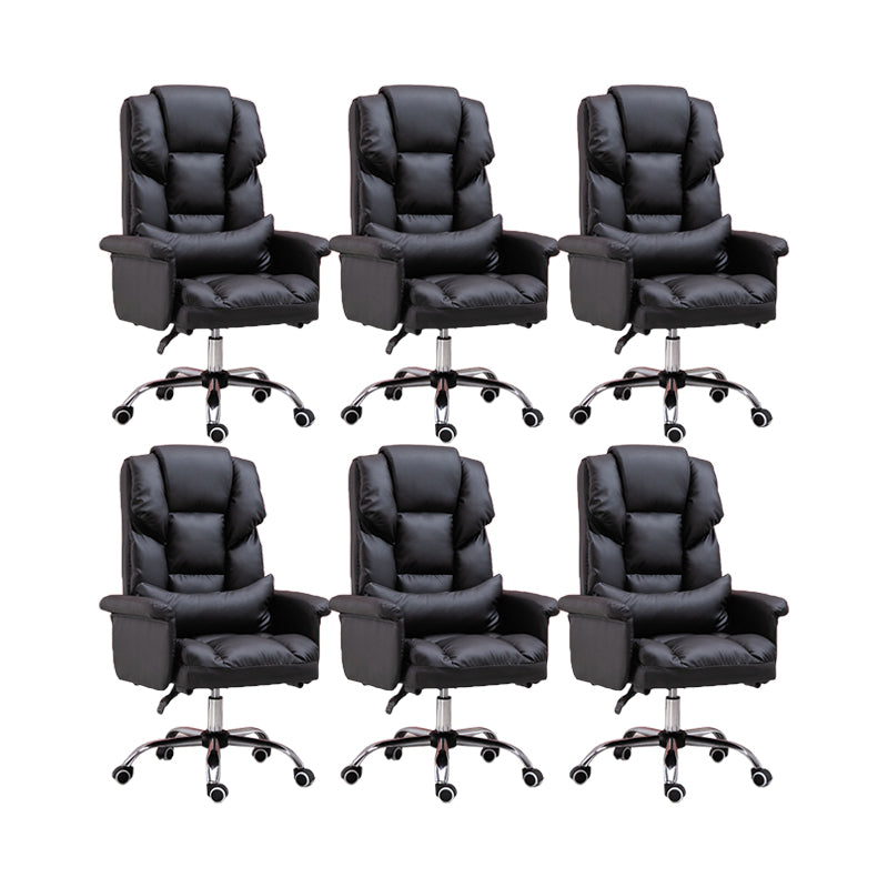 Padded Arms Office Chair Modern Adjustable Seat Height Swivel Chair with Wheels