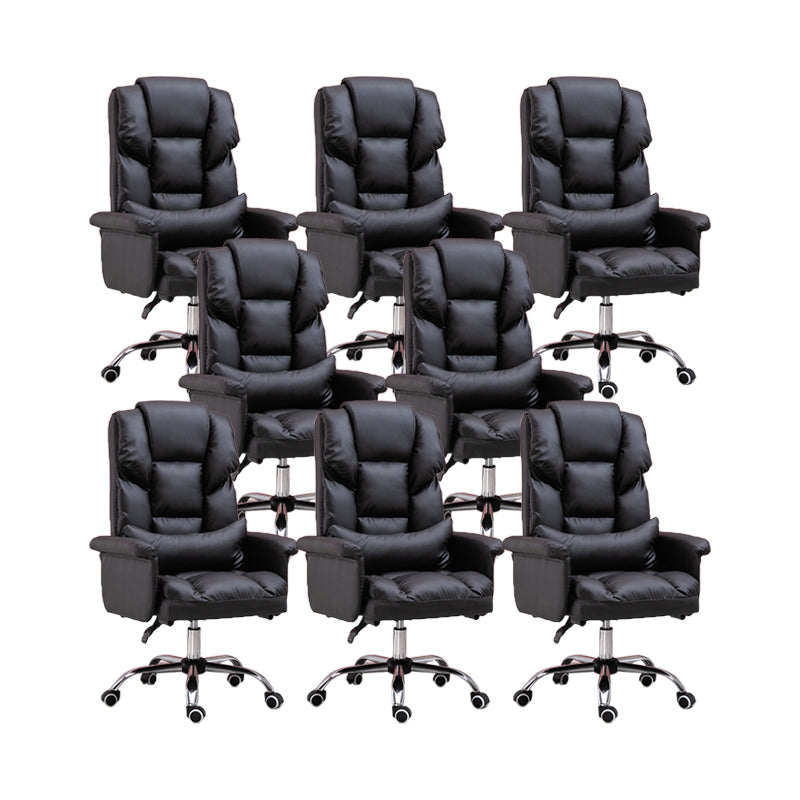 Padded Arms Office Chair Modern Adjustable Seat Height Swivel Chair with Wheels