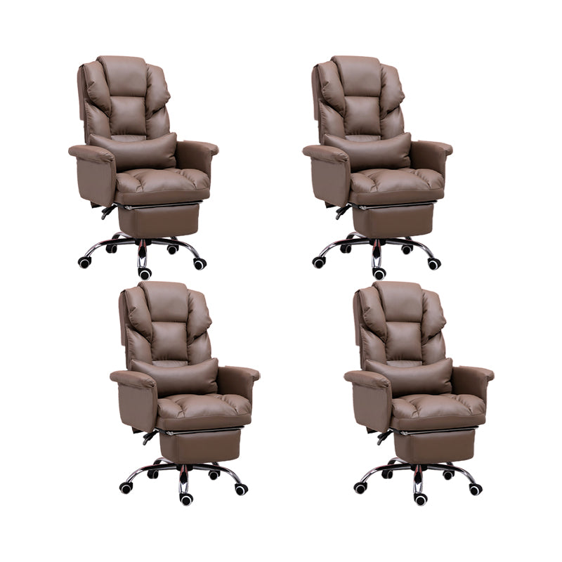 Padded Arms Office Chair Modern Adjustable Seat Height Swivel Chair with Wheels