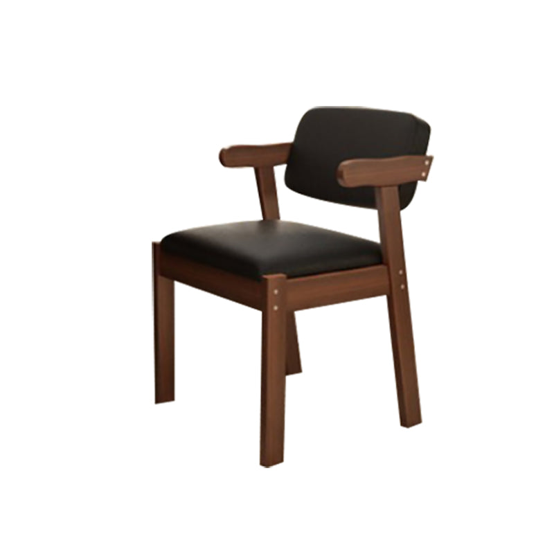 Contemporary Office Chair Solid Wood Arm Chair with Upholstered