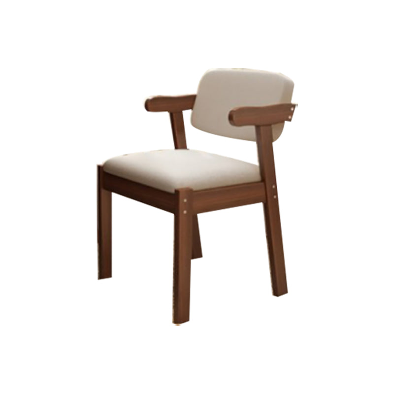 Contemporary Office Chair Solid Wood Arm Chair with Upholstered