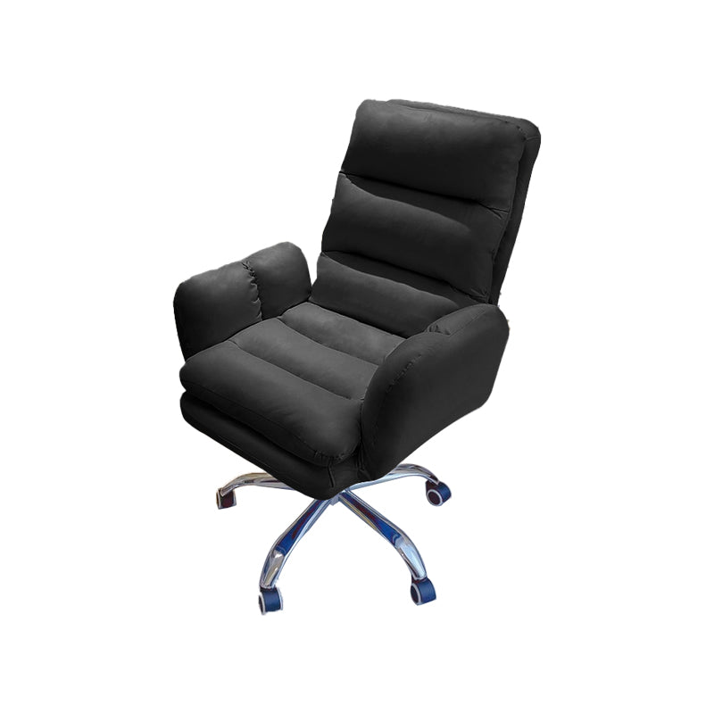 Fixed Arms Office Chair Modern Adjustable Seat Height Ergonomic Swivel Chair with Wheels