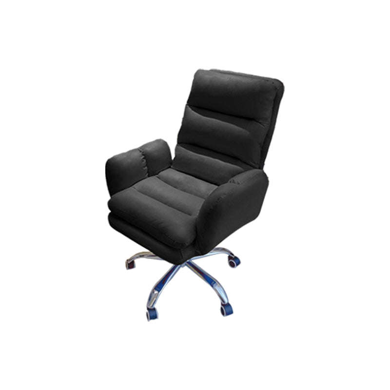 Fixed Arms Office Chair Modern Adjustable Seat Height Ergonomic Swivel Chair with Wheels